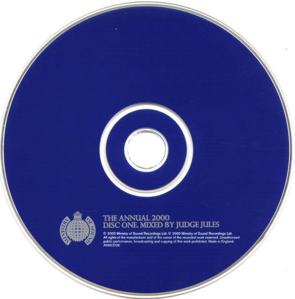 CD Judge Jules & Tall Paul ‎– The Annual 2000 Ministry of Sound - USADO