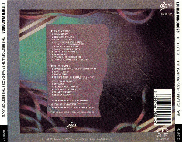 CD Luther Vandross ‎– The Best Of Luther Vandross The Best Of Love - USADO