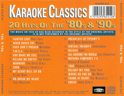 CD Various – Karaoke Classics 20 Hits Of The 80's And 90's - USADO