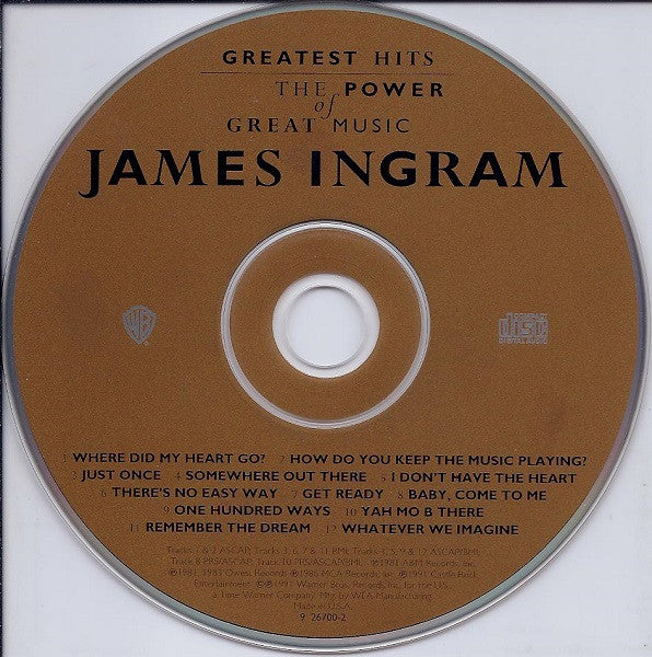 CD James Ingram – Greatest Hits The Power Of Great Music - USADO