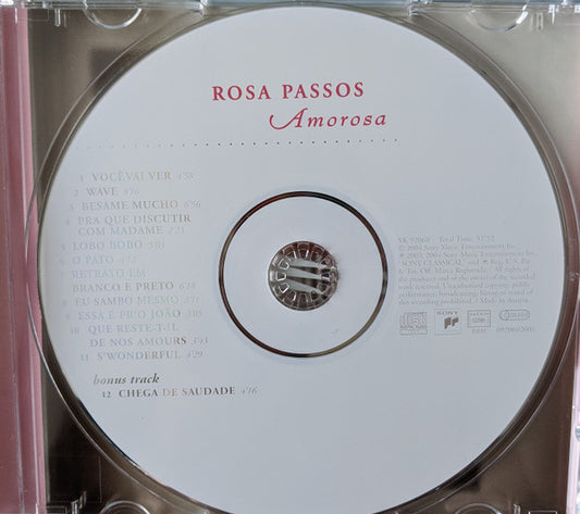 CD Rosa Passos ‎– Amorosa - USADO