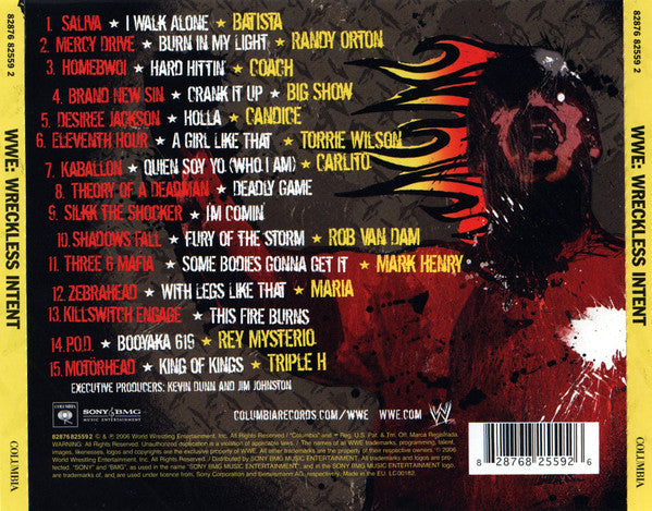 CD Various ‎– WWE: Wreckless Intent - USADO