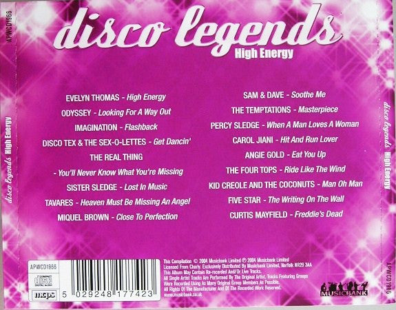 CD Various – Disco Legends - High Energy - NOVO