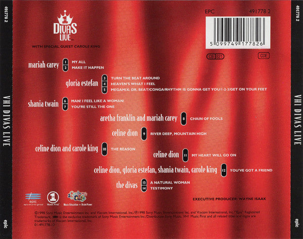 CD Divas ‎– VH1 Divas Live - USADO