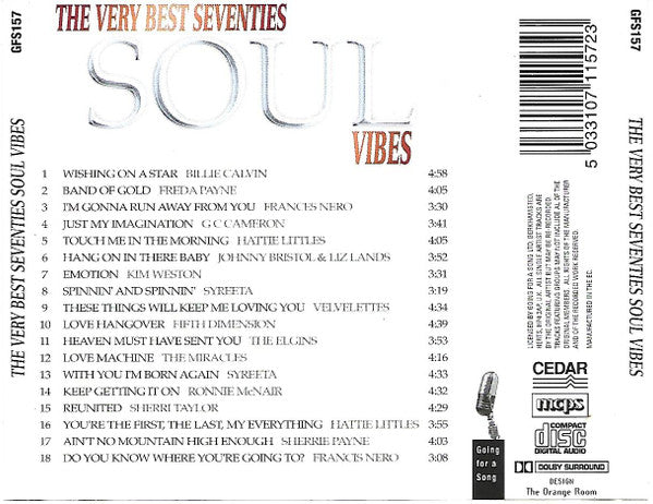 CD Various – The Very Best Seventies Soul Vibes - NOVO