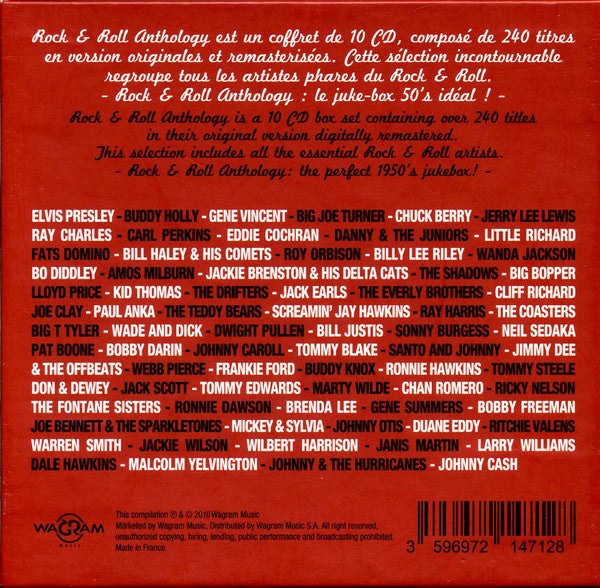 CD Various ‎– Rock & Roll Anthology 10 CDS - USADO