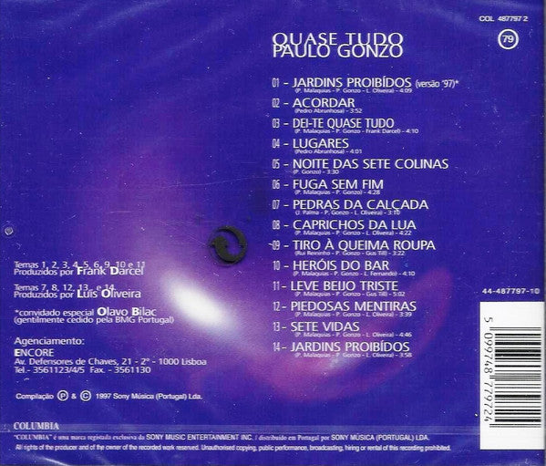 CD Paulo Gonzo – Quase Tudo - USADO