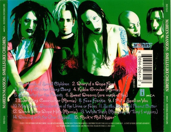 CD Marilyn Manson ‎– Smells Like Children - USADO