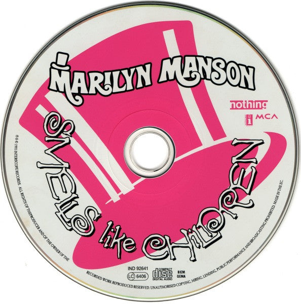 CD Marilyn Manson ‎– Smells Like Children - USADO