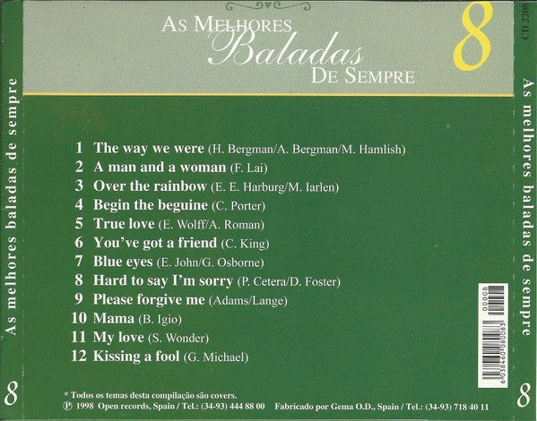 CD Various – As Melhores Baladas de Sempre 8 - USADO