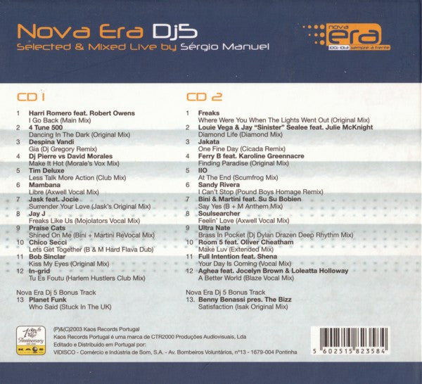 CD Various ‎– Nova Era DJ 5 - USADO
