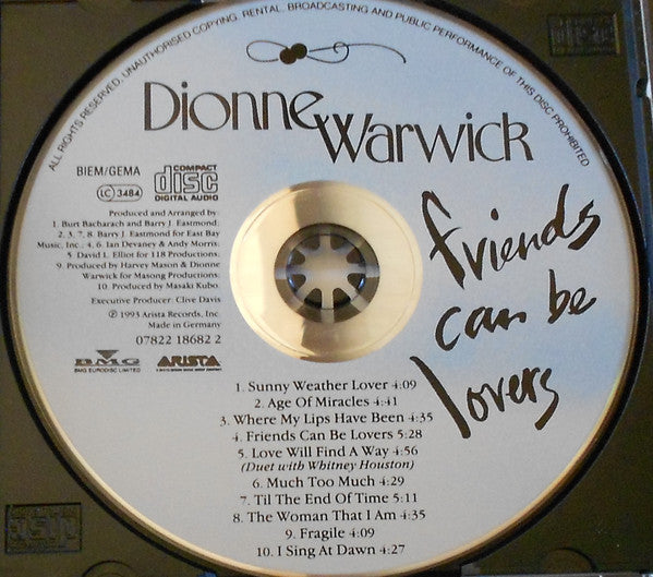 CD Dionne Warwick – Friends Can Be Lovers - USADO