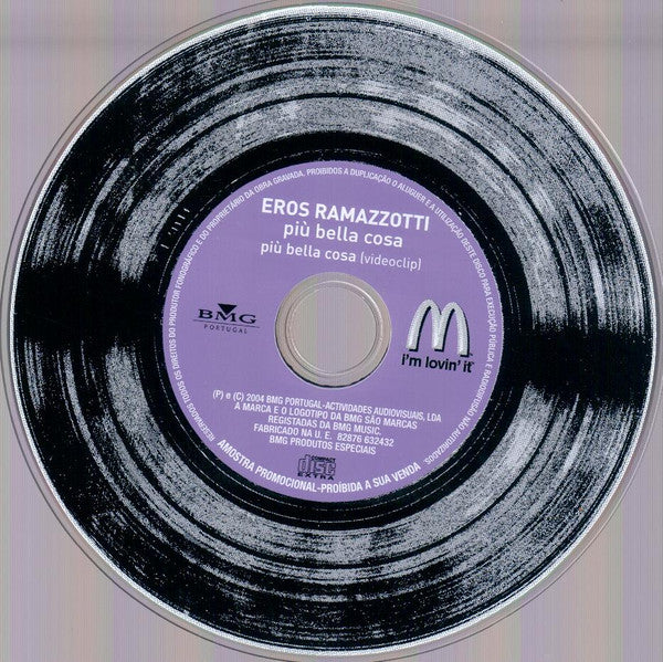 CD Eros Ramazzotti ‎– Più Bella Cosa Mcdonalds - USADO