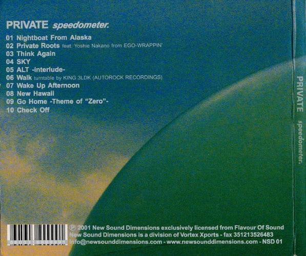 CD Speedometer – Private DigiPack - USADO