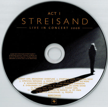 CD Streisand ‎– Live In Concert 2006 2 CDS - USADO