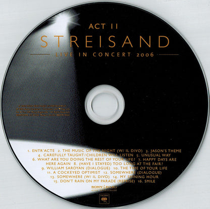 CD Streisand ‎– Live In Concert 2006 2 CDS - USADO