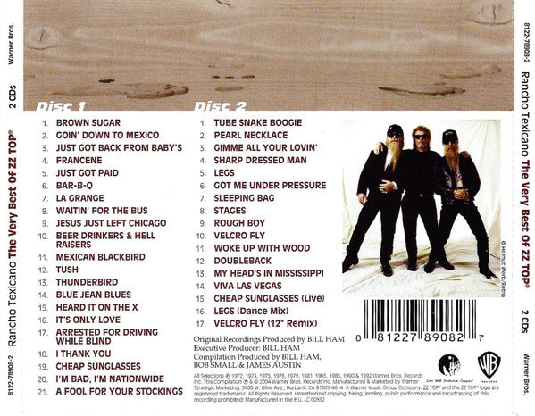 CD ZZ Top ‎– Rancho Texicano: The Very Best Of ... 2 CDS - USADO