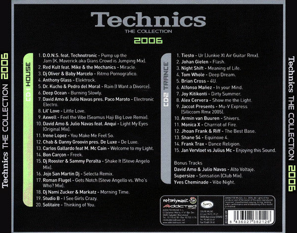 CD Various – Technics - The Collection 2006 2X CDS - USADO