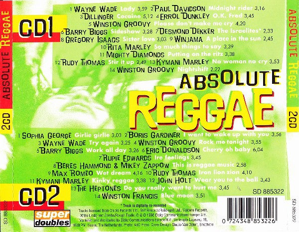 CD Various – Absolute Reggae - NOVO