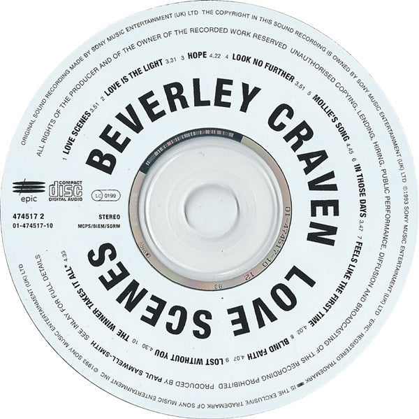 CD everley Craven ‎– Love Scenes - USADO