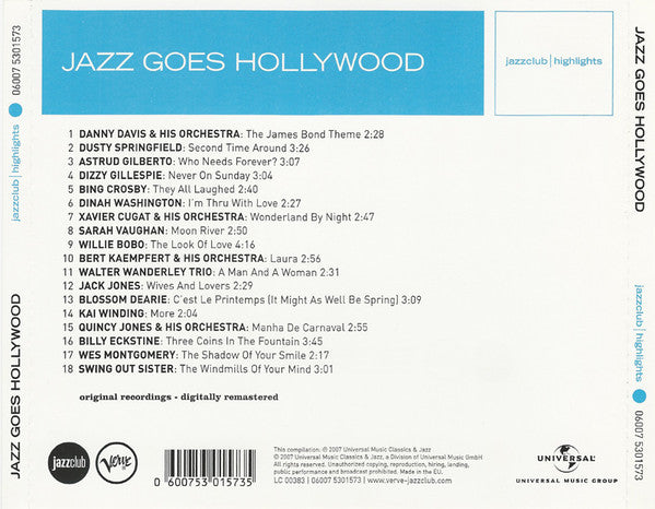 CD Various – Jazz Goes Hollywood - NOVO