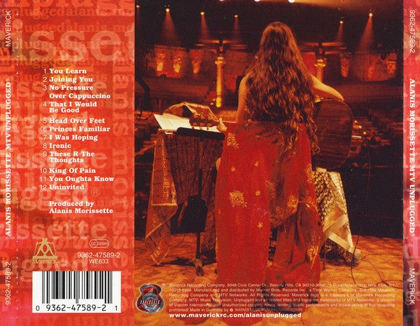 CD Alanis Morissette ‎– MTV Unplugged - USADO