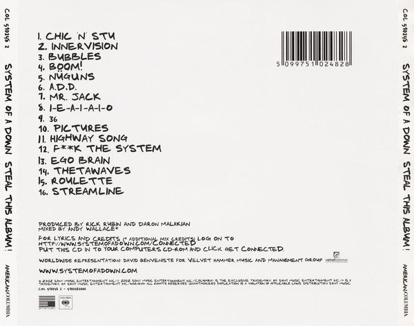 CD System Of A Down ‎– Steal This Album! - USADO