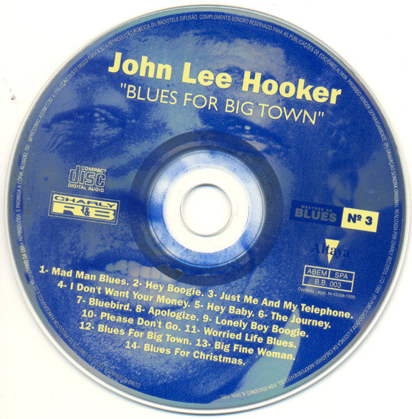 CD John Lee Hooker – Blues For Big Town - USADO