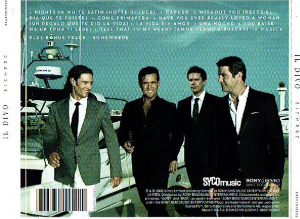 CD Il Divo ‎– Siempre - USADO