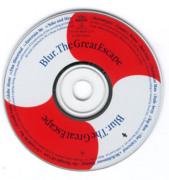 CD Blur ‎– The Great Escape - USADO
