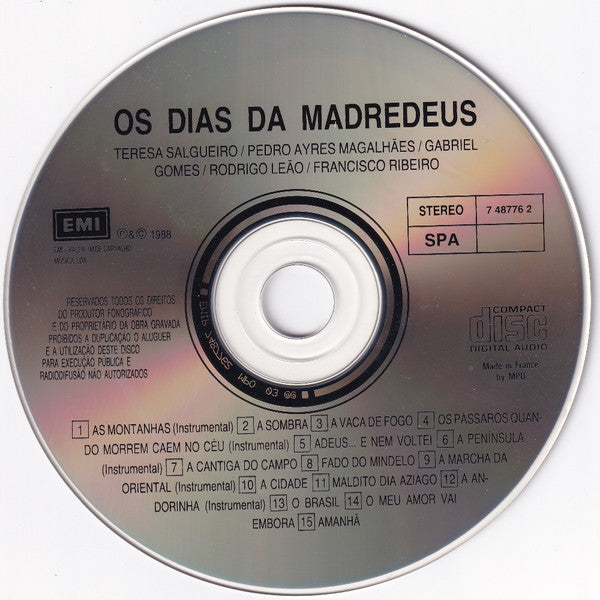 CD Madredeus ‎– Os Dias Da Madredeus - USADO