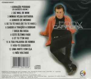 CD Tony Carreira ‎– Coração Perdido - USADO