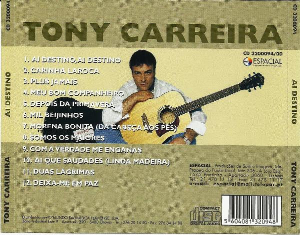 CD Tony Carreira – Ai Destino - USADO