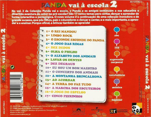 CD Panda ‎– Panda Vai À Escola 2 - USADO