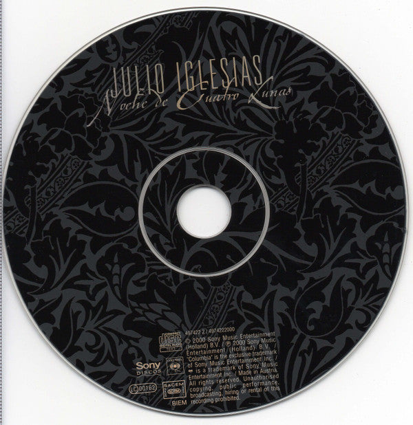 CD Julio Iglesias ‎– Noche De Cuatro Lunas - USADO