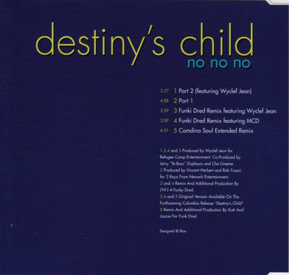 CD Destiny's Child ‎– No No No - USADO