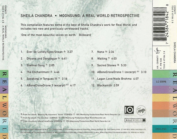 CD Sheila Chandra ‎– Moonsung: A Real World Retrospective - USADO