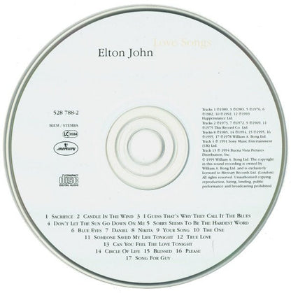 CD Elton John ‎– Love Songs - USADO