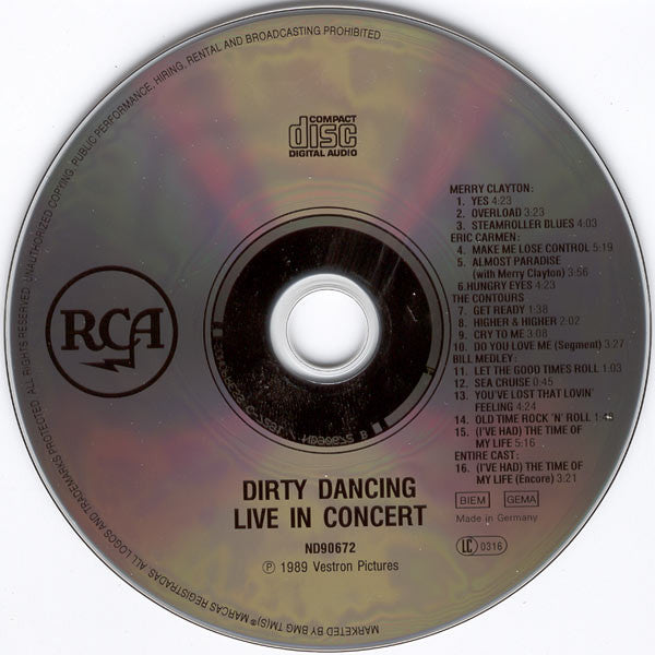 CD Various ‎– Dirty Dancing - Live In Concert - USADO