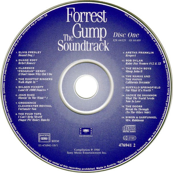 CD Various ‎– Forrest Gump The Soundtrack - USADO