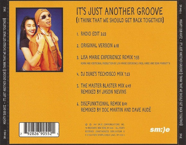 CD Mighty Dub Katz – It's Just Another Groove I Think That We Should Get Back Together - NOVO