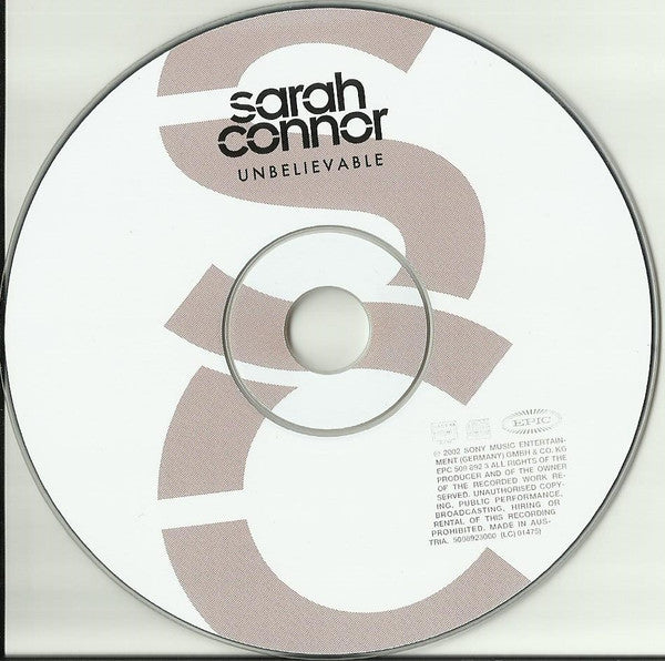 CD Sarah Connor – Unbelievable - USADO