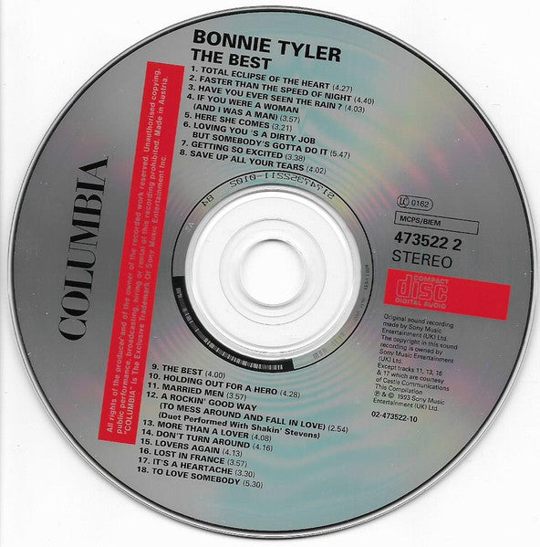 CD Bonnie Tyler – The Best - USADO