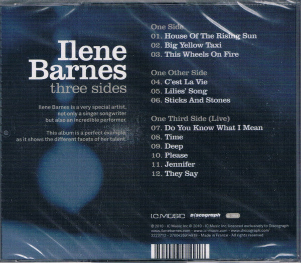 CD Ilene Barnes – Three Sides - NOVO