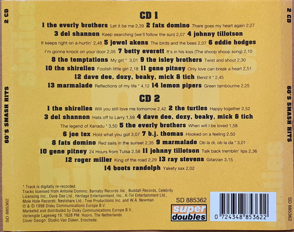 CD Various – 60's Smash Hits - NOVO