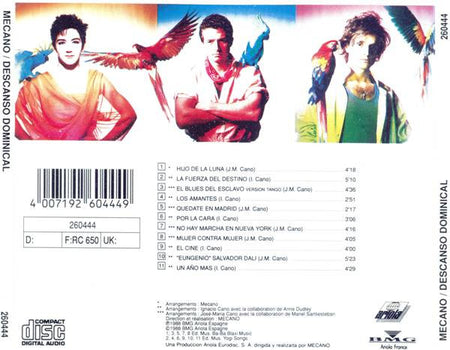 CD Mecano – Descanso Dominical -USADO