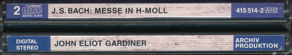 CD J.S. Bach* - John Eliot Gardiner ‎– Mass In B Minor = Messe In H-moll = Messe En Si Mineur - USADO