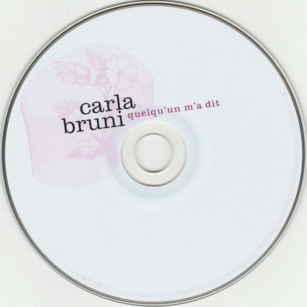 CD Carla Bruni – Quelqu'un M'a Dit - USADO