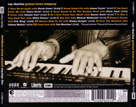 CD Ray Charles ‎– Genius Loves Company - USADO