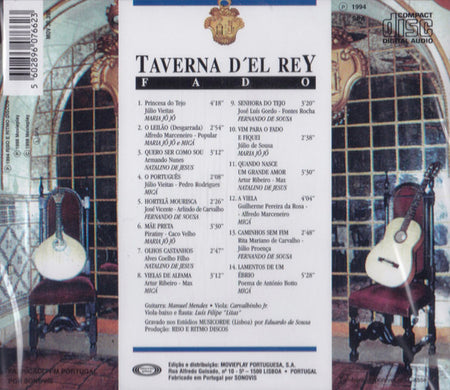 CD Various – Taverna D'El Rey - Fado - NOVO